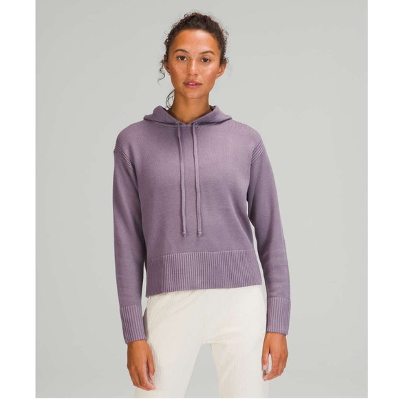 lululemon athletica Sweaters - Lululemon Double Knit Sweater Hoodie / Size M/L / Dusky Lavender Cashlu